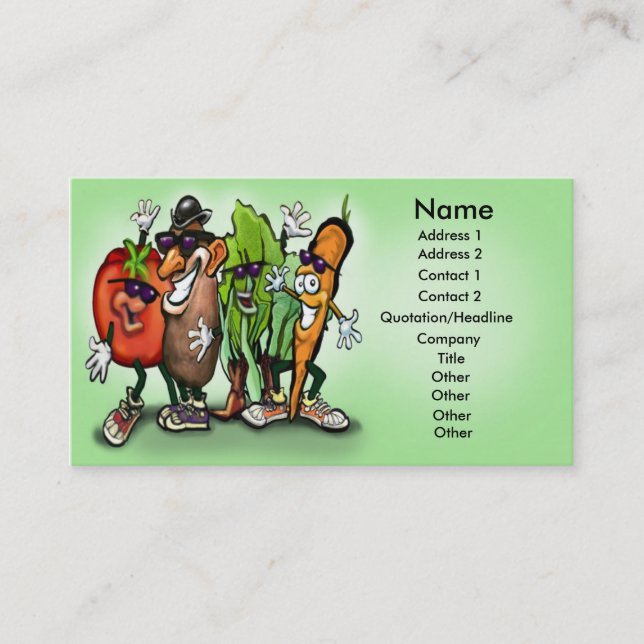De Visite Carte Veggie (Devant)