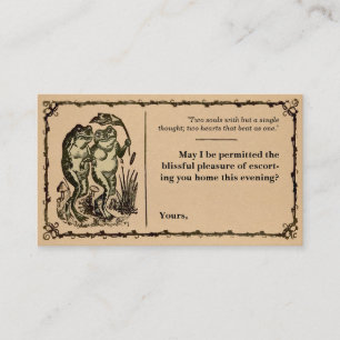 De Visite Carte Victorian Personnalisable Frog Acquaincard