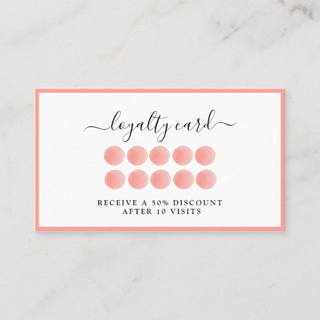 De Visite Carte Watercolor Loyalität 10 (Devant)