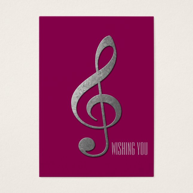 De Visite Cartes à clé "argent", giftwrap (Devant)