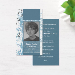 De Visite cartes commémoratives : silhouscreen les oiseaux