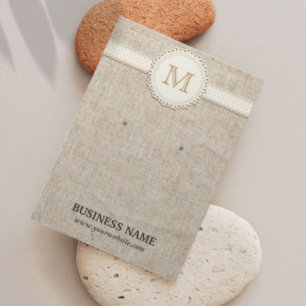 De Visite Cartes d'affichage à oreille pour monogramme Laced