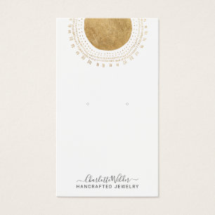 De Visite Cartes d'affichage Abstraites Gold Sun Faux Foil