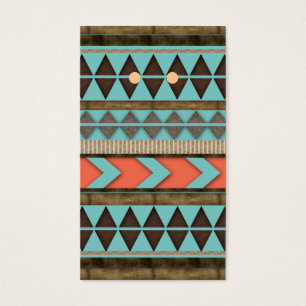 De Visite Cartes d'affichage artisanales Cool Aztec Motif