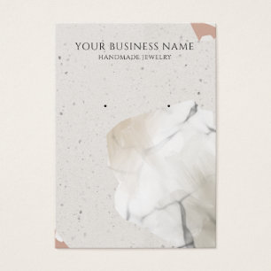 De Visite Cartes d'affichage Beige Terrazzo
