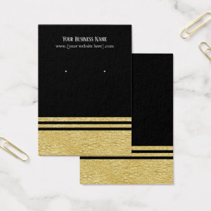 De Visite Cartes d'affichage Black Luxe Faux Gold