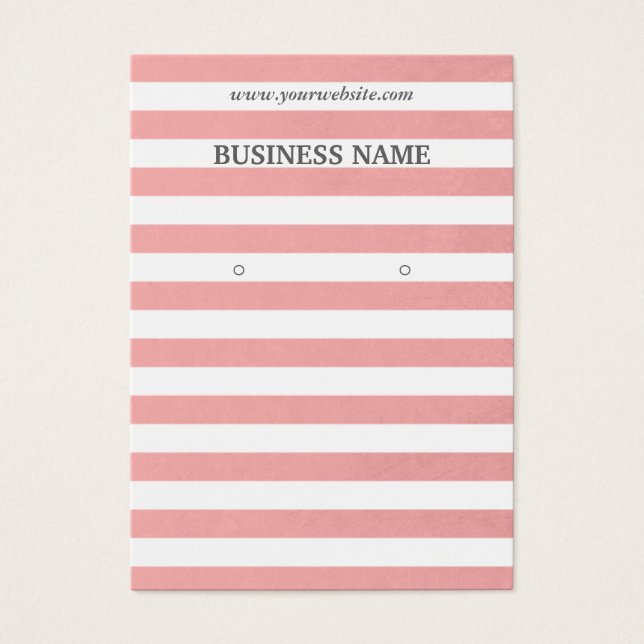 De Visite Cartes d'affichage Classy Pink Stripes (Devant)