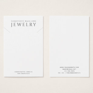 De Visite Cartes d'affichage du collier blanc noir moderne