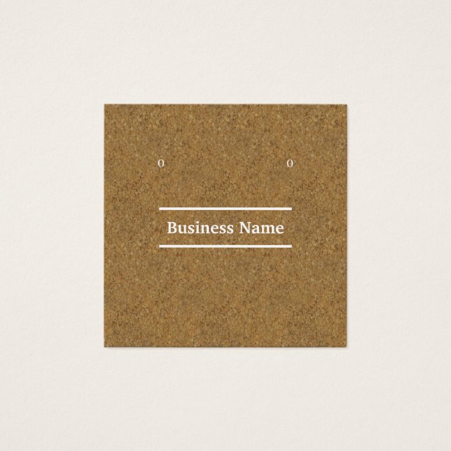 De Visite Cartes d'affichage en liège chic kraft (Devant)