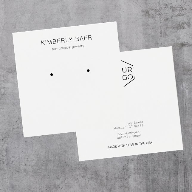 De Visite Cartes D'Affichage Minimales En Noir Et Blanc (Créateur téléchargé)