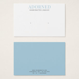 De Visite Cartes d'affichage moderne chic bleu oreille bijou