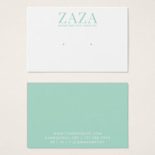 De Visite Cartes d'affichage moderne vert blanc à oreilles b