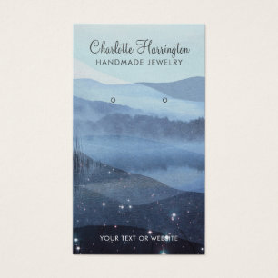 De Visite Cartes d'affichage pour bijoux à oreille bleue Abs