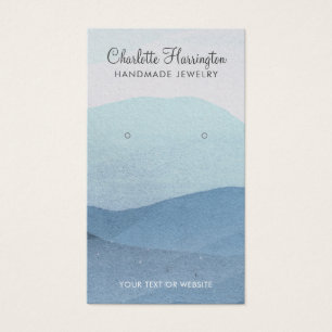 De Visite Cartes d'affichage pour bijoux à oreille bleue Abs