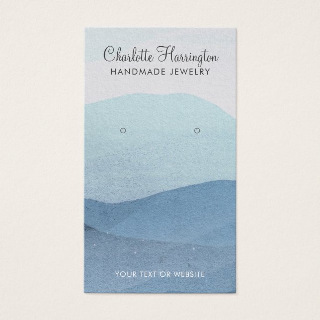 De Visite Cartes d'affichage pour bijoux à oreille bleue Abs (Devant)