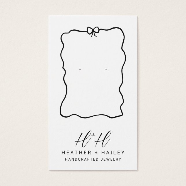 De Visite Cartes d'affichage pour bijoux artisanales en ruba (Devant)