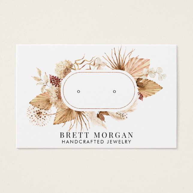 De Visite Cartes d'affichage pour bijoux Floral (Devant)