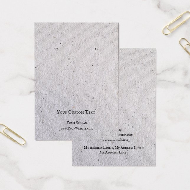 De Visite Cartes d'affichage pour bijoux, Recycle Papier gri (Bureau)