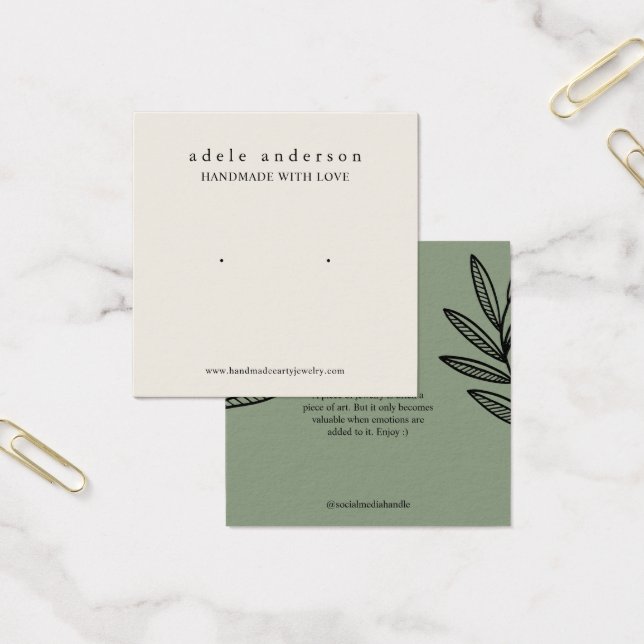 De Visite Cartes d'affichage pour oreilles pour bijoux en fe (Bureau)