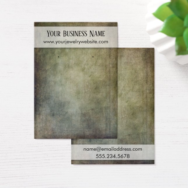 De Visite Cartes d'affichage Rustique Vert Jaune (Bureau)