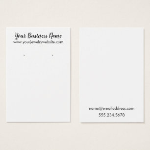 De Visite Cartes d'affichage simples à portage blanc