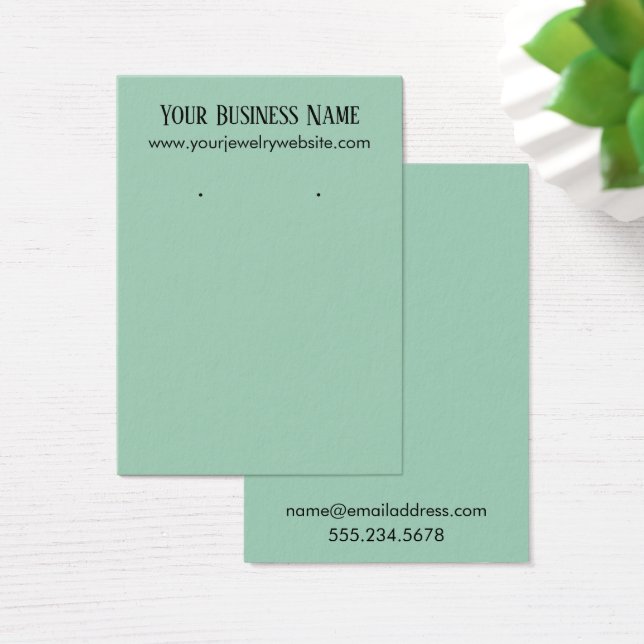 De Visite Cartes d'affichage simples vert clair (Bureau)