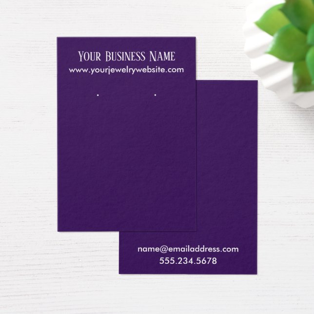 De Visite Cartes d'affichage simples, violet foncé (Bureau)