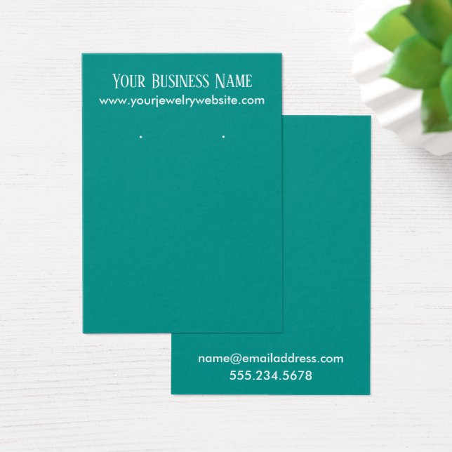 De Visite Cartes d'affichage Turquoises simples et minimes (Bureau)