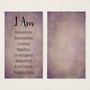 De Visite Cartes d'affirmation : Choisissez vos propres mots