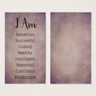 De Visite Cartes d'Affirmation : Choisissez vos propres mots