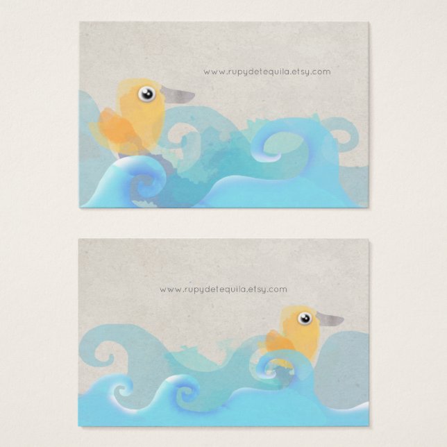 DE VISITE CARTES D'APPEL BÉBÉ DUCK (Devant & derrière)