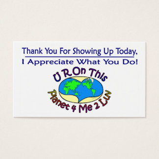 De Visite Cartes d'Appréciation Changer cette planète