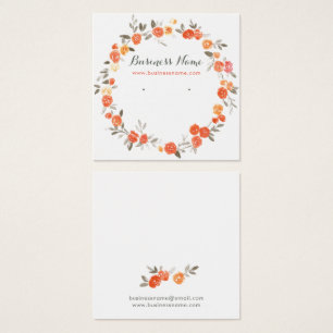 De Visite Cartes d'oreille Arrière - plan romantique orange