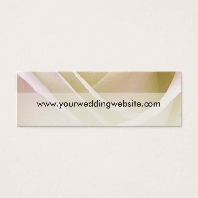 De Visite Cartes du site Web du Mariage White Rose (Devant)