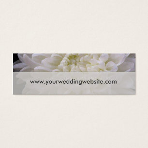 De Visite Cartes du site Web mariage blanc