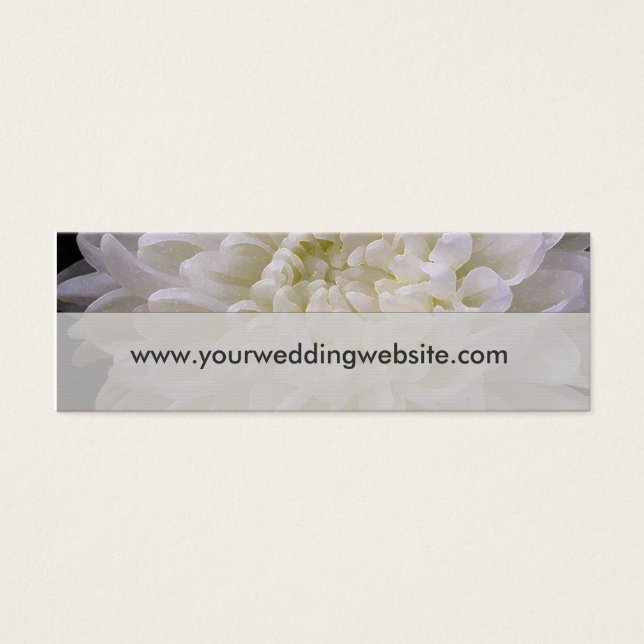 De Visite Cartes du site Web mariage blanc (Devant)