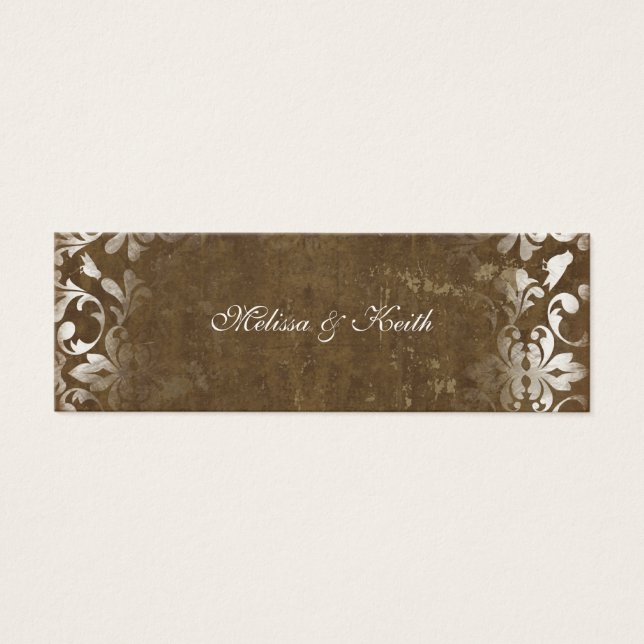 De Visite Cartes du site web mariage {Espresso} (Devant)