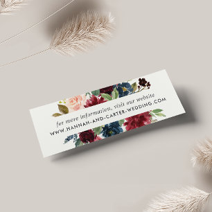 De Visite Cartes du site Web Mariage Radiant Bloom