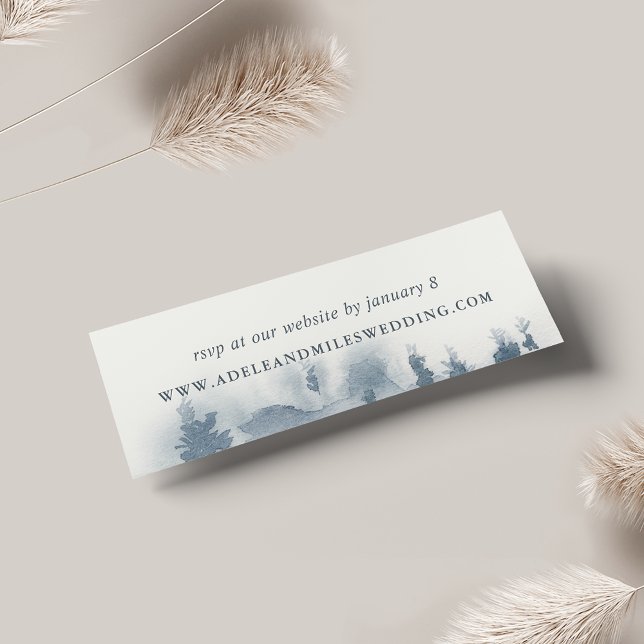 De Visite Cartes du site Web Mariage Snowbound | Mini (Créateur téléchargé)