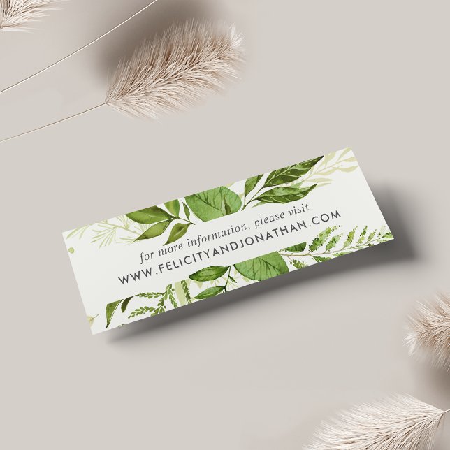 De Visite Cartes du site Web Mariage Wild Meadow | Mini (Créateur téléchargé)