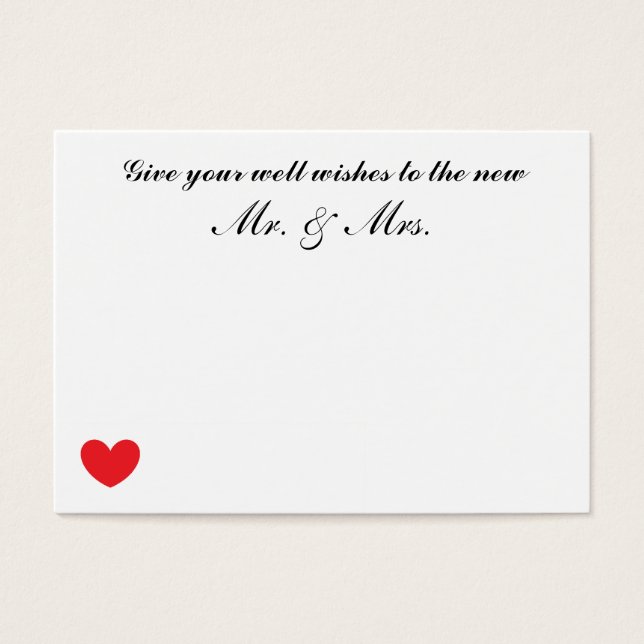 De Visite Cartes mariage "Bien Veux" (Devant)