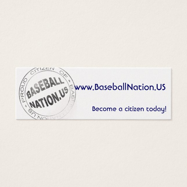 De Visite Cartes Métallurgiques - BaseballNation (Devant)