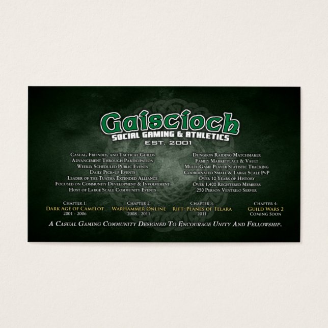 De Visite Cartes Promo Gaiscioch (Devant)