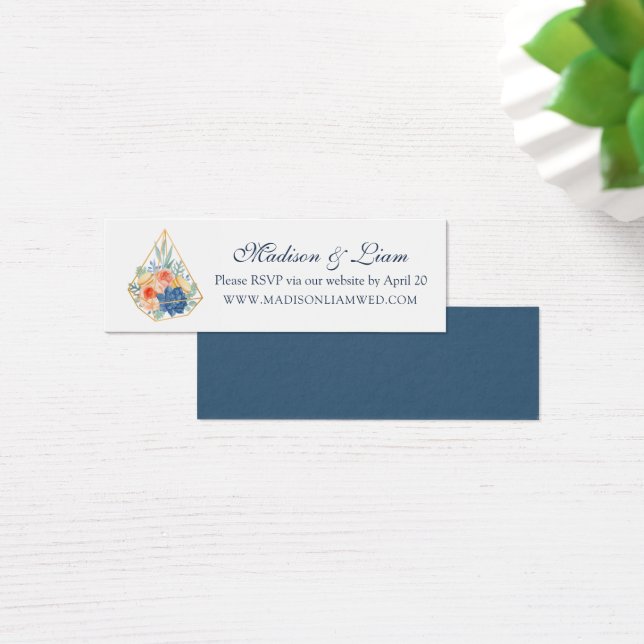 De Visite Cartes RSVP pour mariage à Macaron Succulent Flora (Bureau)