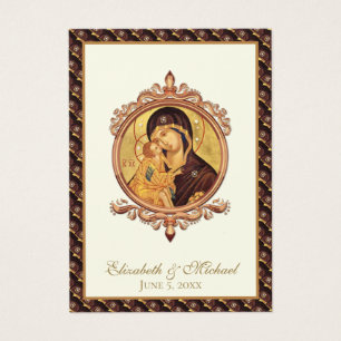 De Visite Cartes saintes Mariages byzantines orthodoxes
