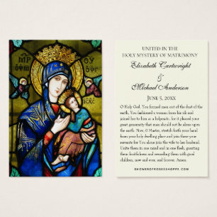 De Visite Cartes saintes Mariages byzantines orthodoxes