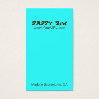 De Visite Cartes Sassy Bow Blue & Turquoise Bow