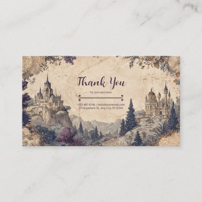 De Visite Cartographie vintage Carte antique Fairytale (Devant)