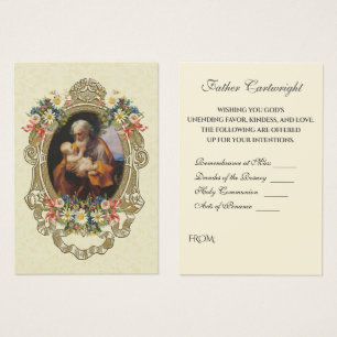 De Visite Catholique Saint-Joseph Bouquet spirituel Cartes s
