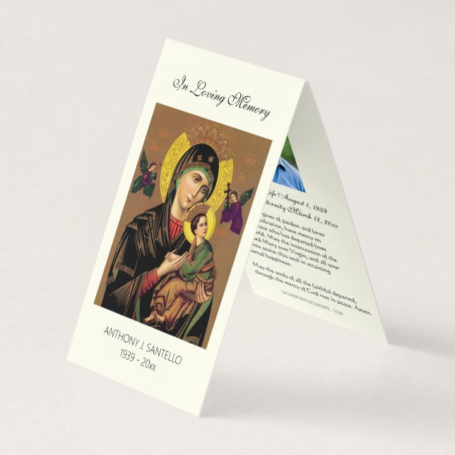 De Visite Catholique Vierge Marie Prière Carte Sainte (Devant)
